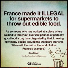 an advertisement for france made it illegal for supermarkets to throw out edible food