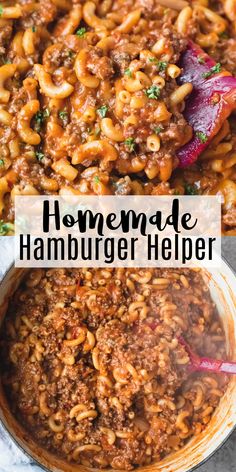 homemade hamburger helper recipe in a pot