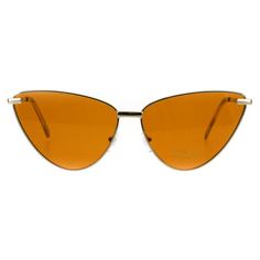 Women's retro vintage metal rim gothic cat eye pop color lens sunglasses. (m10618co) Size: one size.  Color: Gold.  Gender: female.  Age Group: adult. Color Lenses, Gold Sunglasses, Orange Gold, Cat Eye, Vintage Metal, Cat Eye Sunglasses, Cloth Bags, Sunglasses Accessories, Retro Vintage