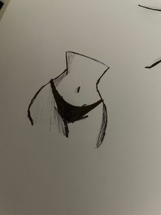 a drawing of a man's shirt and tie on a piece of white paper