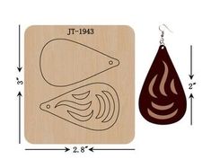 the wooden earrings are designed to look like tears and have been cut out from wood