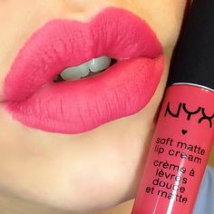 In LOVE with this beautiful soft matte lip cream from @NYX Cosmetics in the color "San Paulo" Nyx Matte Lip Cream, Matte Lipgloss, Nyx Matte, Nyx Soft Matte, Makeup Lips, San Paolo, Matte Lip Gloss