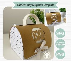 the father's day box template is shown