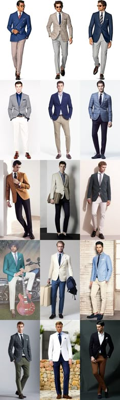 Men's Summer Weddings Smart-Casual Separates Outfit Inspiration Lookbook Separates Outfit, Gentleman Mode, Terno Slim, Suits And Ties, Style Gentleman, Herren Style, Lookbook Inspiration, Mens Fashion Blazer, Men In Suits