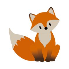 an orange and white fox sitting down with its tail curled in the shape of a heart