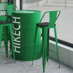 Products include: Table *2+ chair *4 Hokku Designs | Hokku Designs Ruo Round 23.62" Dining Set black / gray / Metal in Green | 4 | Wayfair Oil Drum, Table Haute, Table 2, Shed Storage, Table Seating, Game Room Furniture, Mudroom Furniture, Dining Room Sets, Kitchen Dining Furniture