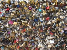 The love lock bridge at the San Antonio River Walk in San Antonio, TX in 2023.