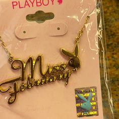 Authentic Playboy Necklace From The 2000s Miss February! Super Cute With A Bunny With An Amethyst Birthstone Eye. Hard To Find, Offers Welcome Playboy Necklace, Betty Boop Jewelry, Chunky Gold Jewelry, California Jewelry, Dope Jewelry Accessories, Necklace Y2k, Bunny Necklace, Amethyst Birthstone, Y2k Jewelry