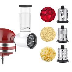 several different types of food choppers and graters