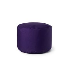 a large purple bean bag sitting on top of a white floor