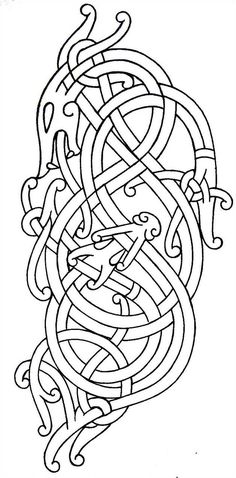 a black and white drawing of an intricate design