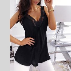 Origin: CN(Origin)Material: PolyesterMaterial: SpandexClothing Length: RegularAge: Ages 18-35 Years OldTops Type: CamisFabric Type: BroadclothModel Number: NQ3300Style: CasualPattern Type: Solid Casual Lace Top, Lace Trim Tank Top, Lace Splicing, Streetwear Tops, Casual Lace, Casual Tank Tops, Casual Streetwear, Vest Top, Sleeveless Tank Top