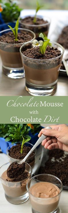 chocolate mousse with chocolate dirt recipe