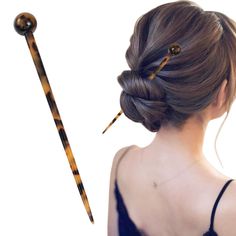 PRICES MAY VARY. 【7.3Inch Long Hair Sticks】: Unique design holds the hair firmly, classic style, the Hair Styling sticks are the perfect choice for an elegant look 【Material】: The Chignon Stick is made of quality cellulose acetate material with a good gloss surface; these are thicker hair sticks that do not make them easy to break. Use these hair sticks at various parties to make you look more charming 【Non-slip】: The unique spherical design allows the hair stick to stay on the bun and will not Thick Long Hair, Hair Forks, The Bun, Hair Pack, Thicker Hair, Hair Stick, Cellulose Acetate, Hair Sticks, Hair Pin