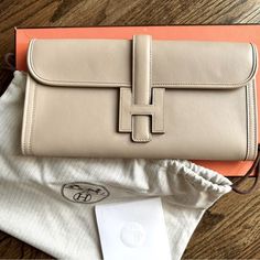 Used Like New Authentic Hermes Clutch, Neutral Color That Goes With Everything! L:11.25, Year 2018. Hermes Clutch, Hermes Bags, Neutral Color, Neutral Colors, Bag Lady, Like New, Color