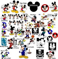 a mickey mouse poster with many different characters