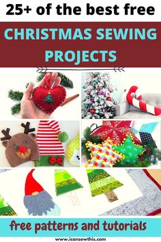 christmas sewing projects with the title 25 + of the best free christmas sewing projects