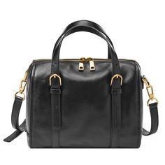 PRICES MAY VARY. Editor's Notes: Classic satchels never go out of style. Our timeless, leather Carlie Satchel features one zipper pocket, two slide pockets and an adjustable, detachable crossbody strap, plus two adjustable handles. Perfectly Proportioned: 10" L x 5.5" W x 8" H; Adjustable & Detachable Crossbody Strap, 2 Adjustable Handles Premium Craftsmanship: LiteHide Leather Satchel; Zipper Closure; Fabric Lining; imported It's all in the Details: Exterior Details: 1 Slide Pocket; Interior De Classic Fashion Pieces, Black Satchel, Leather Satchel Handbags, Handbag For Women, Leather Satchel Bag, Satchel Purse, Satchel Handbags, Satchel Bag, Black Hardware