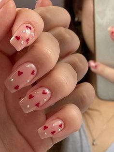 Heart Nail, Nail Designs Valentines, Minimalist Chic, Diamond Nails, Art Trends