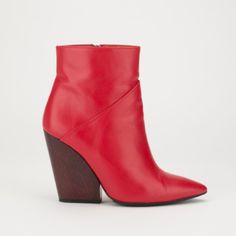 New Iro Paris | Red Leather Ameliss Booties | Size 37 Red Almond Toe Heels With Stacked Heel, Quilted Boots, Black Suede Booties, Black Heel Boots, Slouched Boots, Black Suede Boots, Leather Block Heels, Suede Ankle Boots, Suede Booties