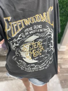 Get your groove on with our Fleetwood Mac graphic tee, printed on a comfortable charcoal colored tee. Show off your love for the legendary band in style and comfort. Perfect for any music lover! Fleetwood Mac, Purse Accessories, Music Lover, Beach Shoes, Charcoal Color, Shoe Sale, Music Lovers, Fleetwood Max, Beach Baby