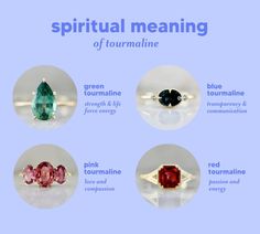 Spiritual meaning of tourmaline Tourmaline Meaning, Engagement Ring Pink, Tourmaline Rings, Pink Engagement Ring, Red Tourmaline, Vintage Inspired Rings