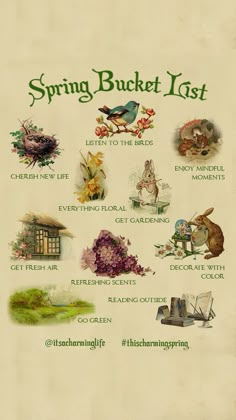 Spring Bucket list, Cottagecore activities for spring Spring Bucket List, Spring Inspo, Spring Fun, Spring Mood, Spring Fever, Spring Activities, Spring Aesthetic, Spring Fling