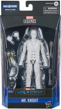 the action figure is shown in its package, and it looks like he's about to