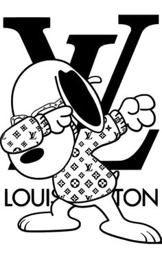 louis vuitton coloring page with the letter v in it's uppercase