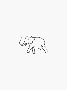 an elephant line drawing on a white background