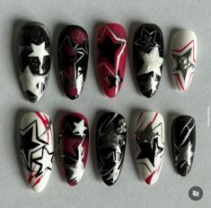 Designs For Short Nails, Cute Simple Nails, Gothic Nails, Dope Nail Designs, Pretty Gel Nails