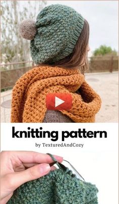 the knitting pattern for this hat is easy to knit