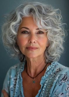 Occipital Bone, Curly Silver Hair, Shag Haircuts For Women, Short Curly Hair Styles, Create Pin, Best Haircuts For Women, Layers Bangs, Long Layered Bob