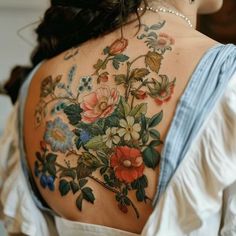 Floral Tattoo Design Back, Women Tattoo Sketch, Cap Sleeve Tattoos, Shoulder Tattoo Women, Women Sketch, Botanical Tattoo Design, Delicate Watercolor, Tattoo Collection, Plant Tattoo