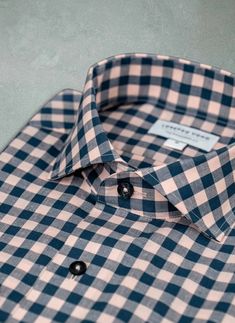 The Alexander in Antique Pink Check Shirt is reminiscent of the colors of the trompe-l’oeil facades of Portofino. Pair with denims or khakis for a relaxed, understated look. Gorgeous under a navy blazer. Paired with the periwinkle-colored buttons, this shirt exudes refined and understated elegance. Can be dressed up under a blazer or worn untucked, for a more casual, after-hours look. The Alexander is the trimmest of all our fits, calibrated to accentuate a lean, athletic body type. • Trimmest F Pink Check Shirt, Turtleneck Hoodie, Athletic Body Type, Perfect White Shirt, Check Shirt Man, Check Dress Shirt, Check Shirts, Athletic Body, Hoodie Cardigan