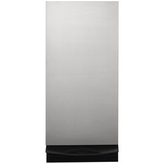 a tall stainless steel dishwasher on a white background