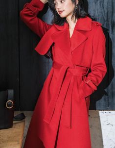 wool coat high grade fabric,cashmere fabric.also could be custom made with any size and other colors,please feel free to contact with me if you want custom it. Material: Wool 100 % Size : S: chest:102cm sleeve 61cm length 110 cm M: chest:106cm sleeve 61cm length 110cm There may be 1 - 3 cm differ due to manual measurement. Please choose the right one according to your actual situation. Shipping: We ship worldwide the USPS takes about 7 days, if you want a express shipping,please contact with us Elegant Red Wool Coat, Elegant Red Wool Outerwear, Modern Red Outerwear For Fall, Modern Red Fall Outerwear, Red Wool Long Coat, Plus Size Coat, Coat Plus Size, Wool Winter Coat, Cashmere Fabric