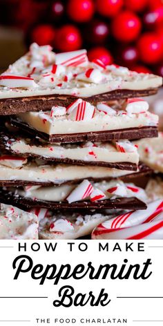 how to make peppermint bark the food charian is all about christmas and it's delicious