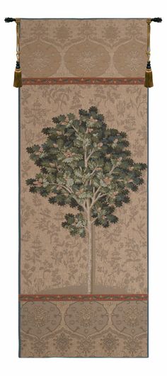 a tapestry with a tree on it