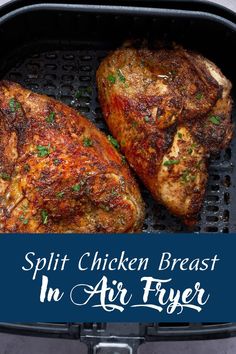 Split Chicken Breast Split Breast Chicken Recipes, Chicken Breast Air Fryer, Air Fryer Keto Recipes, Split Chicken, Air Fryer Recipes Chicken Breast, Split Chicken Breast, Chicken Breast In Air Fryer, Air Fryer Keto, Air Fried Chicken