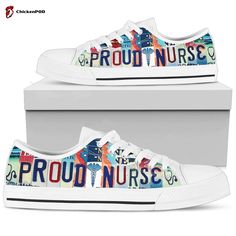 Introducing our Proud Nurse Low Top Shoes, the perfect gift for both men and women in the nursing profession. These shoes are designed to not only provide comfort and support but also showcase your pride in being a nurse. Our Proud Nurse Low Top Shoes are crafted with high-quality materials, ensuring durability and long-lasting wear. The soft and breathable upper allows for maximum airflow, keeping your feet cool and comfortable during those long hours on your feet. Featuring a stylish and moder Coffee Shoes, Rugby Mom, Womens Rugby, Style Converse, Womens Tennis Shoes, Converse Style, Low Top Shoes, Womens Tennis, Converse Sneakers