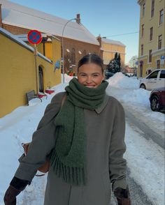 Scarf Picture Ideas, Oslo Outfit Winter, Scandinavian Winter Style, Oslo Aesthetic Winter, Winter Outfits Cold Aesthetic, Krakow Outfits, Brown Winter Aesthetic, Scandinavian Winter Outfits, Winter Fits Cold Weather