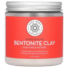 100% Pure & NaturalNot Tested on AnimalsActively seeks toxins and impurities, revealing amazingly soft and clear skin.The Ancient Power of Indian Healing ClayWidely respected for centuries as a healing clay, 100% pure sodium bentonite may be Earth's most powerful and effective natural face mask. Bentonite clay uniquely seeks toxins and impurities on the skin, revealing your amazingly clean and soft skin underneath.Natural deep pore cleanser, combating acne and blackheads.Seeks and binds with tox Healing Clay, Skin Care Masks, Natural Face Mask, Pore Cleanser, Bentonite Clay, Cosmetic Skin Care, Natural Face, Soft Skin, Skin So Soft