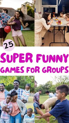 funny games for groups Adult Party Games For Large Groups, Games For Team Building, Outdoor Team Building Games, Team Bonding Games, Family Reunion Bingo, Games For Big Groups, College Party Games, Games For Large Groups, Games For Groups