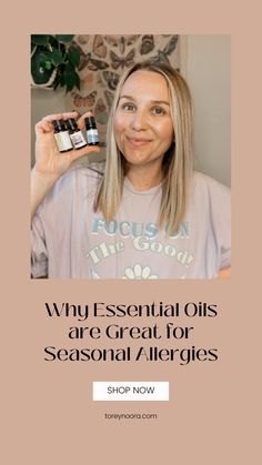 Why Essential Oils are Great for Seasonal Allergies | Torey Noora | In this post, I share some of the benefits of using essential oils for allergies as well as share how to use them | click to read more Essential Oils For Allergies, Oils For Allergies, Essential Oils Allergies, Natural Antihistamine, Seasonal Allergy Symptoms, Natural Decongestant, Essential Oil Brands, Mountain Rose Herbs