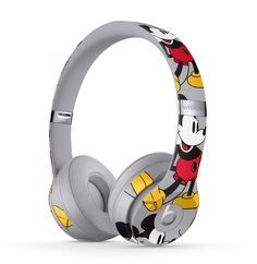 headphones with mickey mouse designs on them