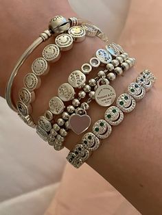 from left to right pandora, lisa gozlan, lisa gozlan, tiffany, tiffany, lisa gozlan Lisa Gozlan Stack, Liza Gozlan Bracelets, Lisa Gozlan Bracelets, Tiffany Bracelet Stack, Lisa Gozlan, Rad Outfits, Anklet Ideas