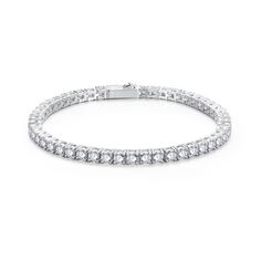 PRICES MAY VARY. Tennis Chain Size & Materials: Length: 6.5inch; Gemstone Diameter: 3mm; Materials: 10mls 18K white gold plated whole pure 925 sterling silver bracelet, high polished 3-layer ensures its color lasting. This rhinestone bracelet for women is hypoallergenic for your sensitive skin. 2 Sizes stone choice making the women bracelets suitable for both small and large wrist Crystal Bracelet for Women: An Easy Way to Elevate an Outfit: The classic white gold bracelet is an elegant piece th Women Bracelets, Bracelets Women, Tennis Chain, Bracelet Men, White Gold Bracelet, Bridesmaid Bracelet, Dainty Bracelets, Sterling Silver Mens, Tennis Bracelet Diamond