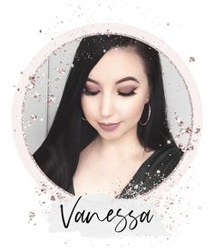 a woman with long black hair is wearing gold hoop earrings and has the word vaquesso in front of her face