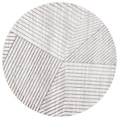 a round rug with stripes on it